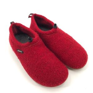 GIESSWEIN Vent Slippers Virgin Wool Red 43 10 Men Lounge Comfort Warm Slip On